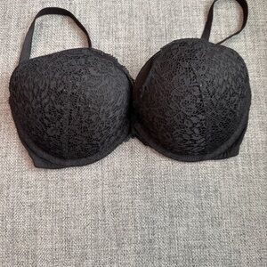 Elegant Black Lace Bra AND  lace garter belt